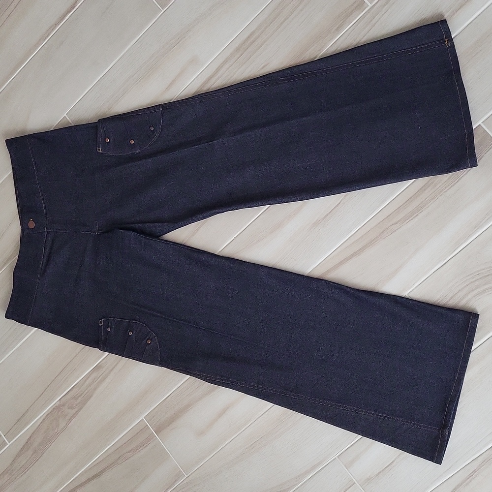 Jean Jacket & Jeans pants Custom design Copper Stud & topstitched Size M - Picture 4 of 15